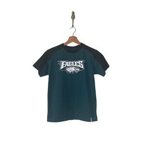 NFL Team Apparel Reebok Green Black Philadelphia Eagles Shirt Youth Sz. M